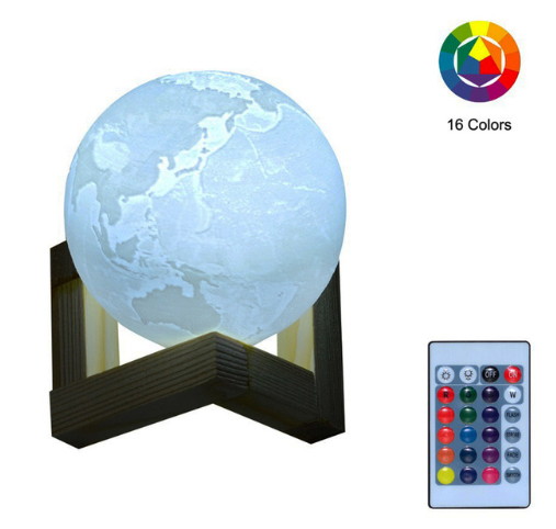 Double color touch 3D printing earth Jupiter lamp