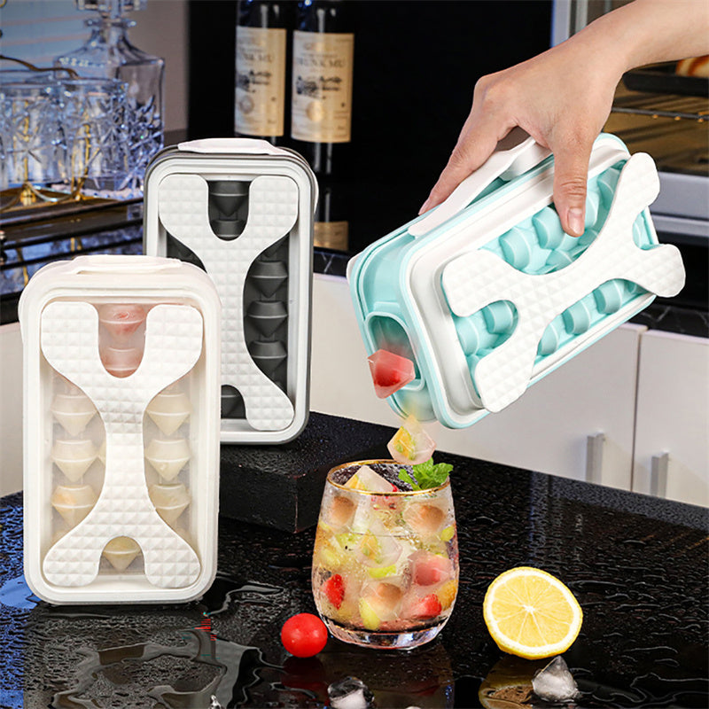 2in1 Portable Silicone Ice cube Mold