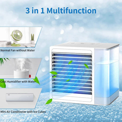 3 In 1 Portable Air Conditioners, Evaporative Air Cooler USB Charging