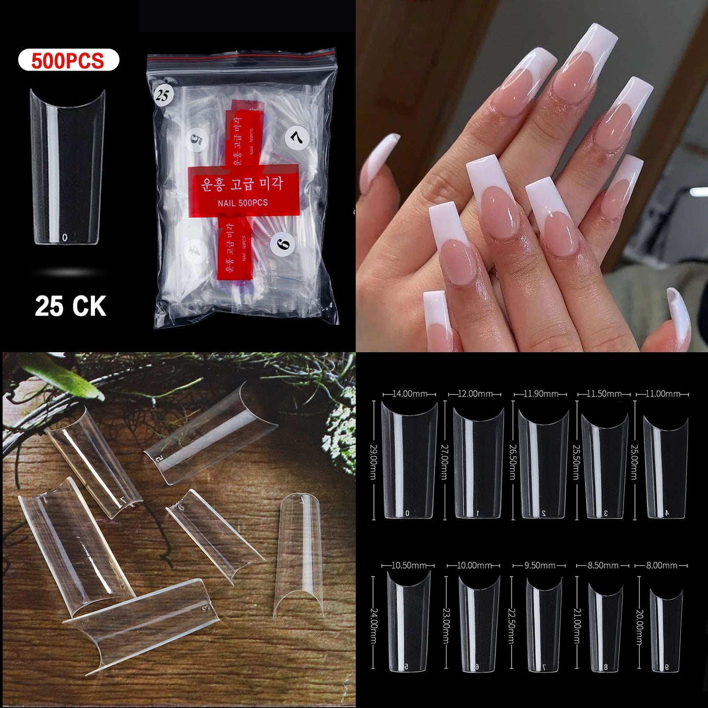 Cross-border Nail Manicure French Style Full Patch Half Patch Fake Nail Patch Handmade Wear Manicure Factory Wholesale