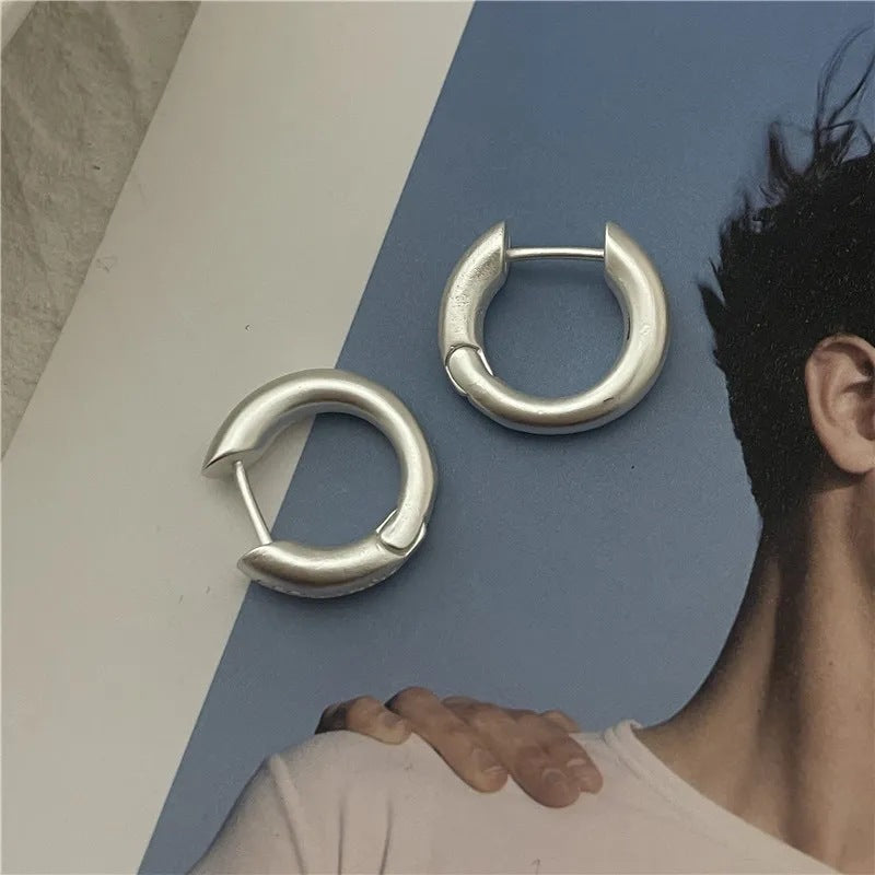 2023 New Matte Plain Hoop Earrings, Versatile, Fashionable, Personalized, High-end Earrings, Niche Design, Birthday Gifts For Girls