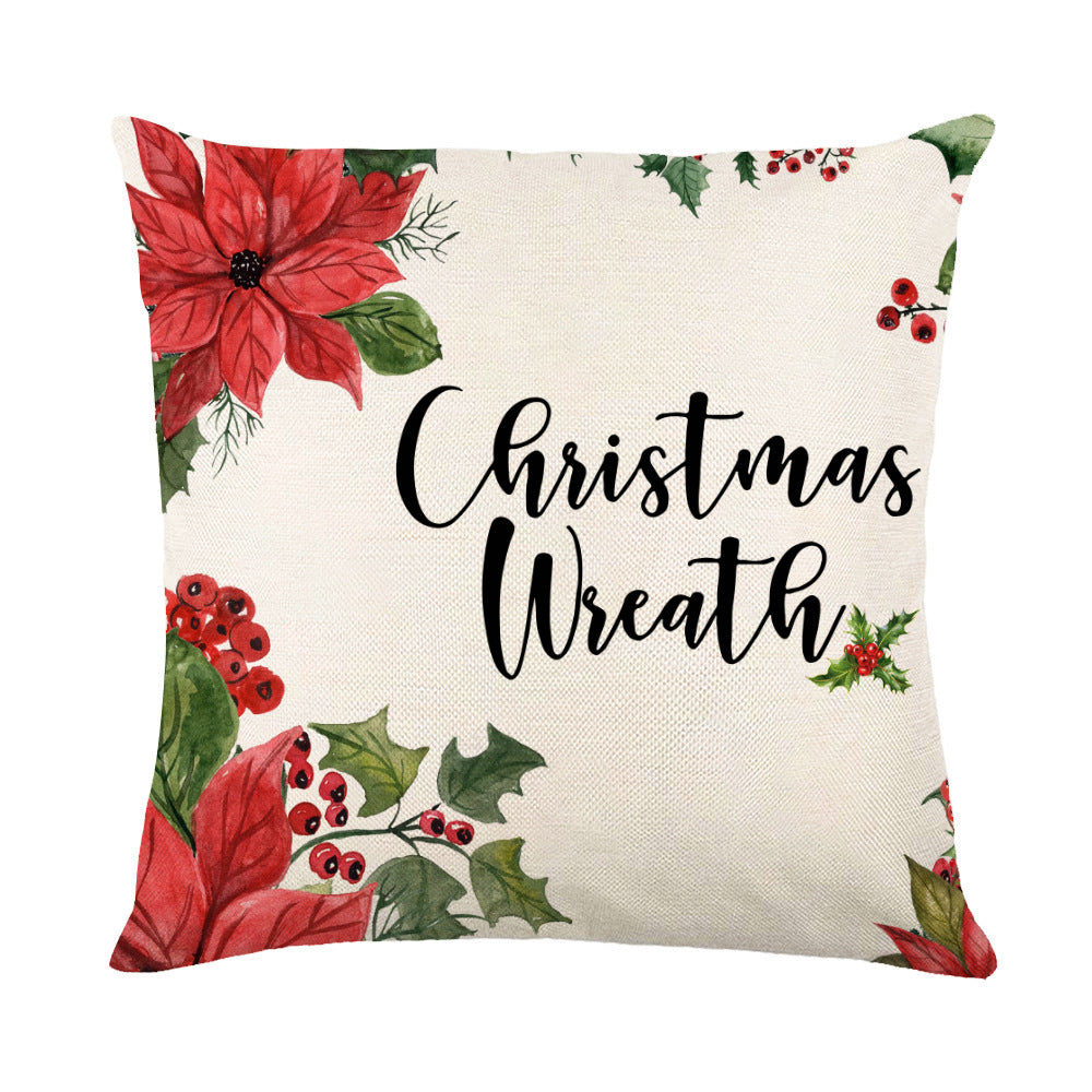 Christmas Decorations Pillow Covers Sofa Square Throw