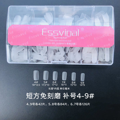 Nails Japanese And Korean Style Manicure Ultra-thin Seamless Short Oval Fake Nail Patches Ultra-short Square And Round Wear Nails Wholesale