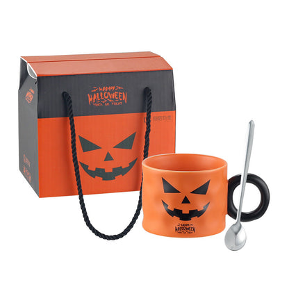 Pumpkin Ceramic Cup, With Handle, Halloween party Gift Mug