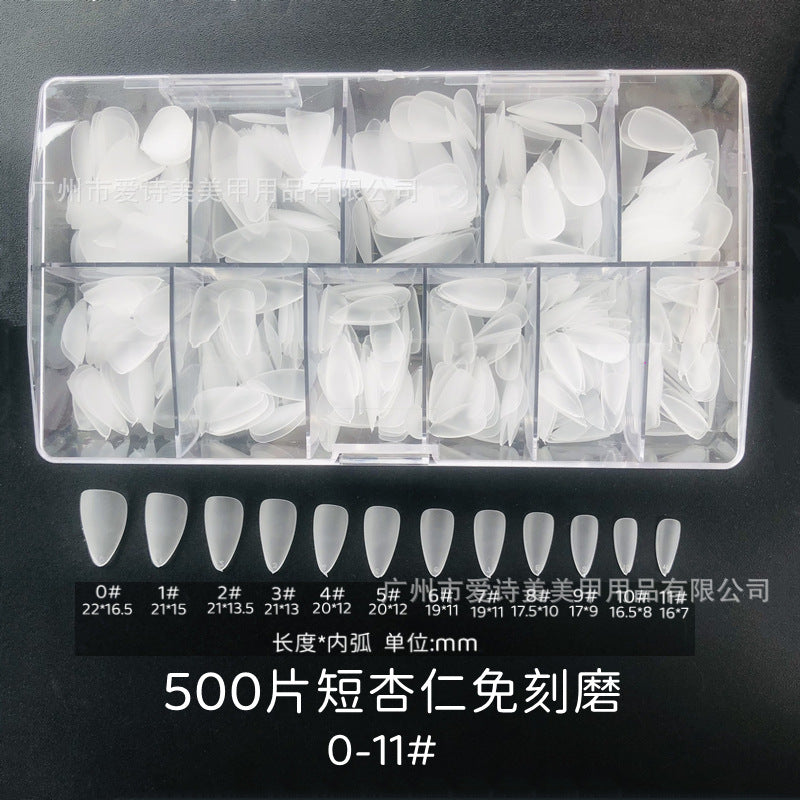 Nails Japanese And Korean Style Manicure Ultra-thin Seamless Short Oval Fake Nail Patches Ultra-short Square And Round Wear Nails Wholesale