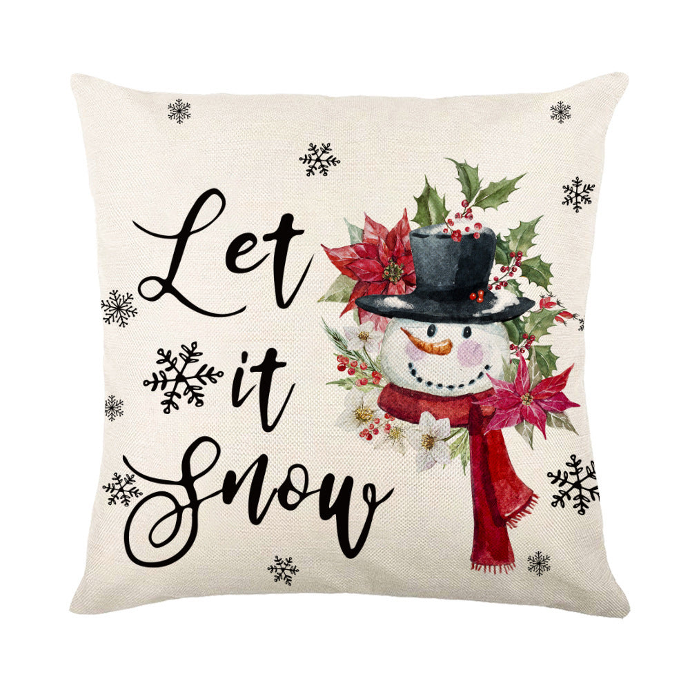 Christmas Decorations Pillow Covers Sofa Square Throw