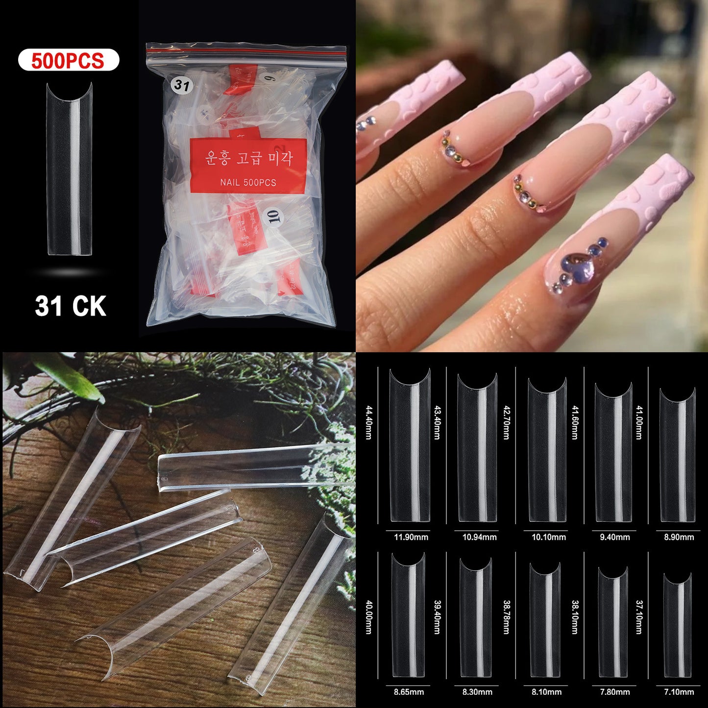 Cross-border Nail Manicure French Style Full Patch Half Patch Fake Nail Patch Handmade Wear Manicure Factory Wholesale