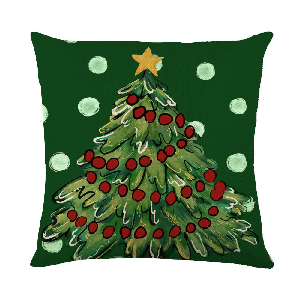 Christmas Decorations Pillow Covers Sofa Square Throw