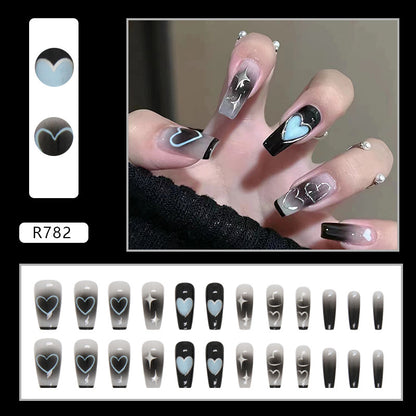 Spring And Summer New Product Simple French Retro Small Fresh Manicure Wearable Nail Patches Wholesale Ladies Only 24 Pieces