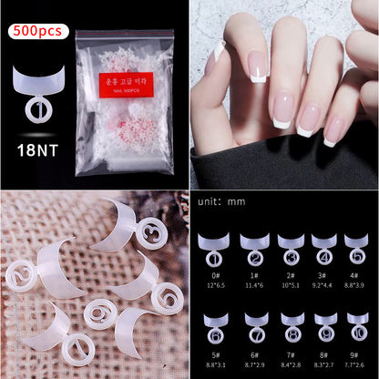 Cross-border Nail Manicure French Style Full Patch Half Patch Fake Nail Patch Handmade Wear Manicure Factory Wholesale