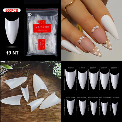 Cross-border Nail Manicure French Style Full Patch Half Patch Fake Nail Patch Handmade Wear Manicure Factory Wholesale