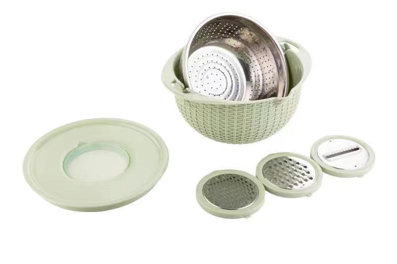 Fruit & Vegetable Basin Drain Rotating Washing Basket