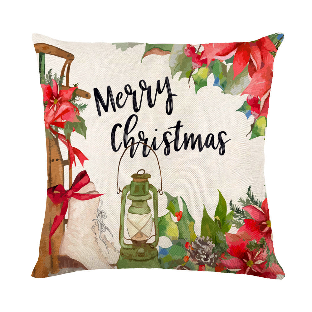 Christmas Decorations Pillow Covers Sofa Square Throw