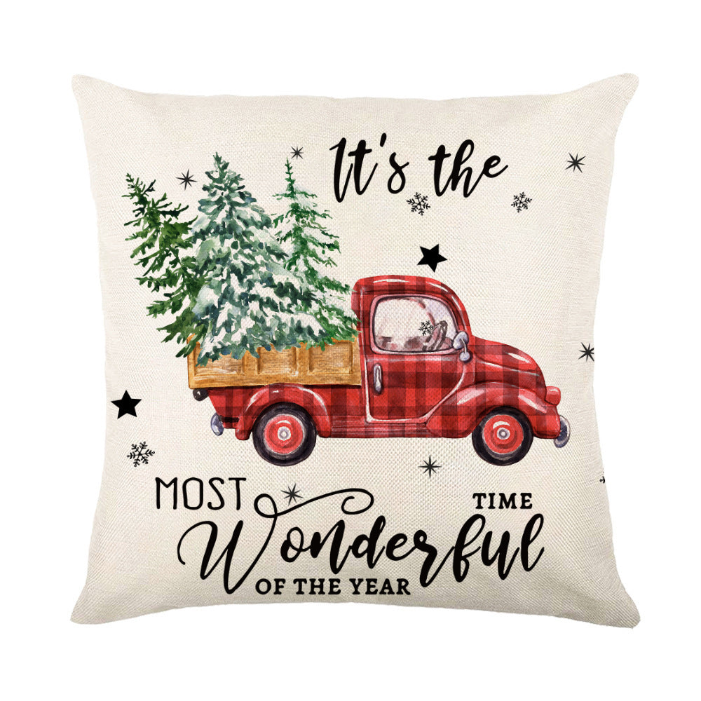 Christmas Decorations Pillow Covers Sofa Square Throw