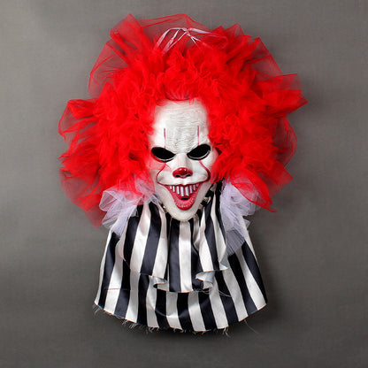 Halloween Horror Clown Wreath Door Hanging