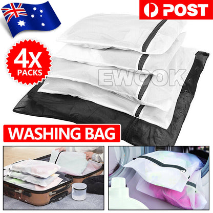 Washing Bag Pack Set Of 4 Laundry Bags Mesh Lingerie Delicate Clothes Wash Bags