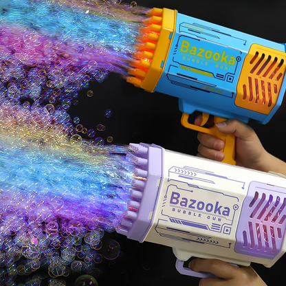 Bubble Gun Machine 69 Holes, Automatic Blower With Light Toys For Kids