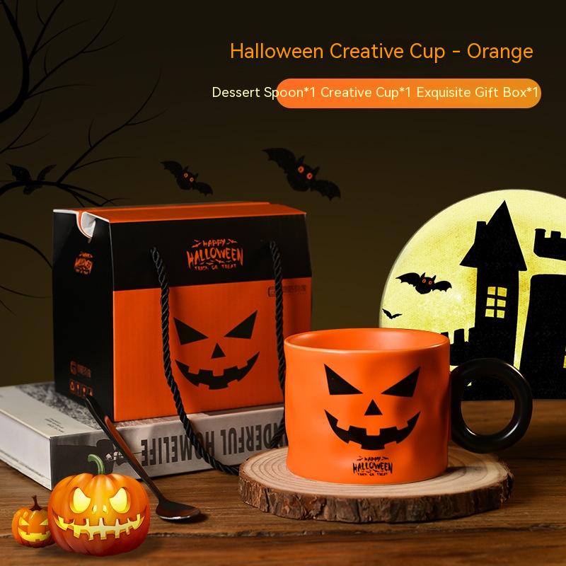 Pumpkin Ceramic Cup, With Handle, Halloween party Gift Mug