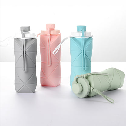 Folding Silicone Water Bottle 600ml