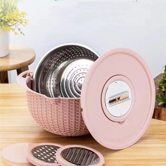 Fruit & Vegetable Basin Drain Rotating Washing Basket