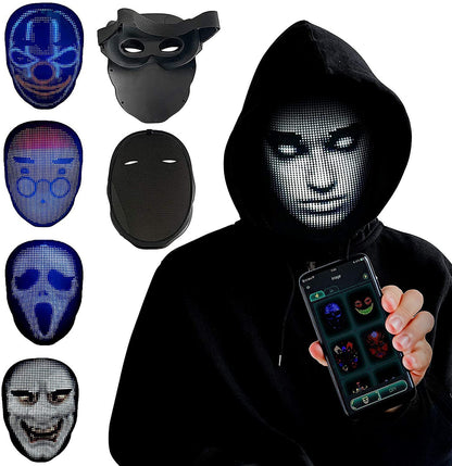 Halloween Face Masks Full Color LED Luminous Mask