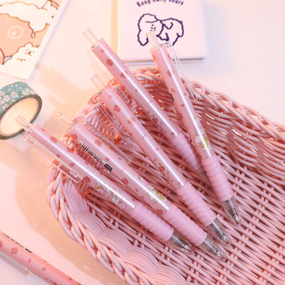 Cute Peach Press Gel Pen Korean Stationery Kawaii Gel Ink Rollerball Pens