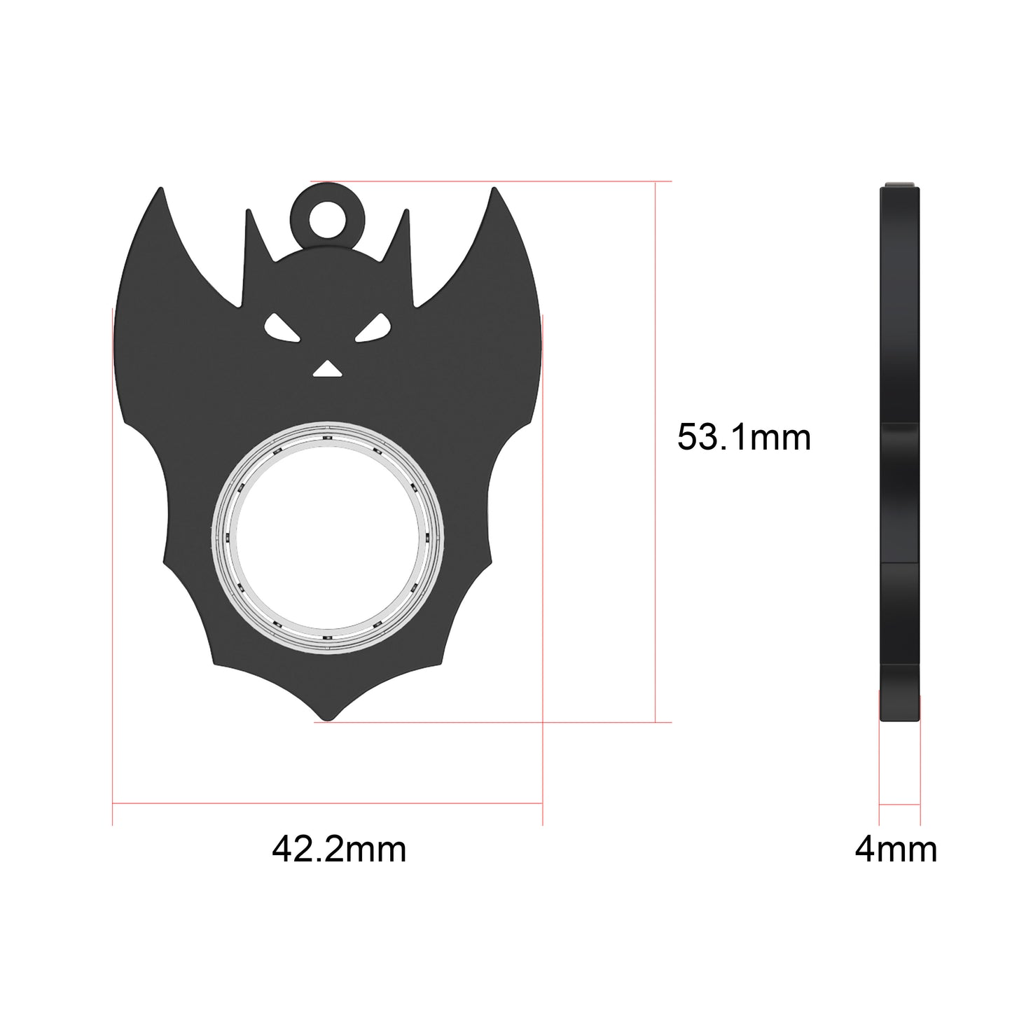 Halloween Creative Fidget Spinner Toy Bat Demon Ghost Keychain Hand Spinner Anti-Anxiety Toy Relieves Stress Bottle Opener Kids Toy