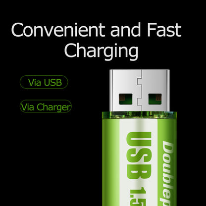 USB Rechargeable Battery No. 5, No. 7 Lithium Battery, Large Capacity 1.5v Constant Voltage AA