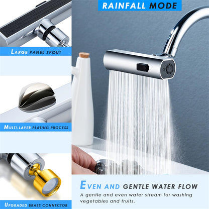 Faucet Waterfall Outlet Splash Rotating Bubbler