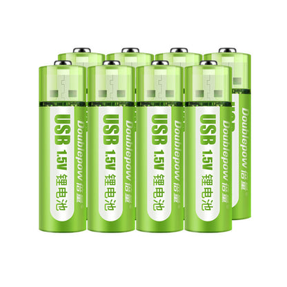 USB Rechargeable Battery No. 5, No. 7 Lithium Battery, Large Capacity 1.5v Constant Voltage AA