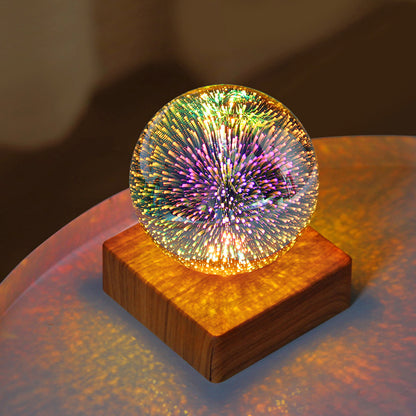 Firework Crystals Ball Night Light USB 3D LED