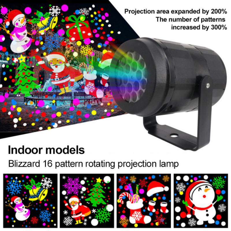 LED Christmas Snow Lights Projector Lamp