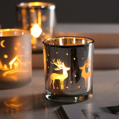 Personalized Christmas Decoration Glass Empty Cup Candle Holder Decoration Incense