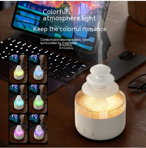 Rain Cloud Night Light Humidifier, Raining Drop Sound And 7 Color Led Light