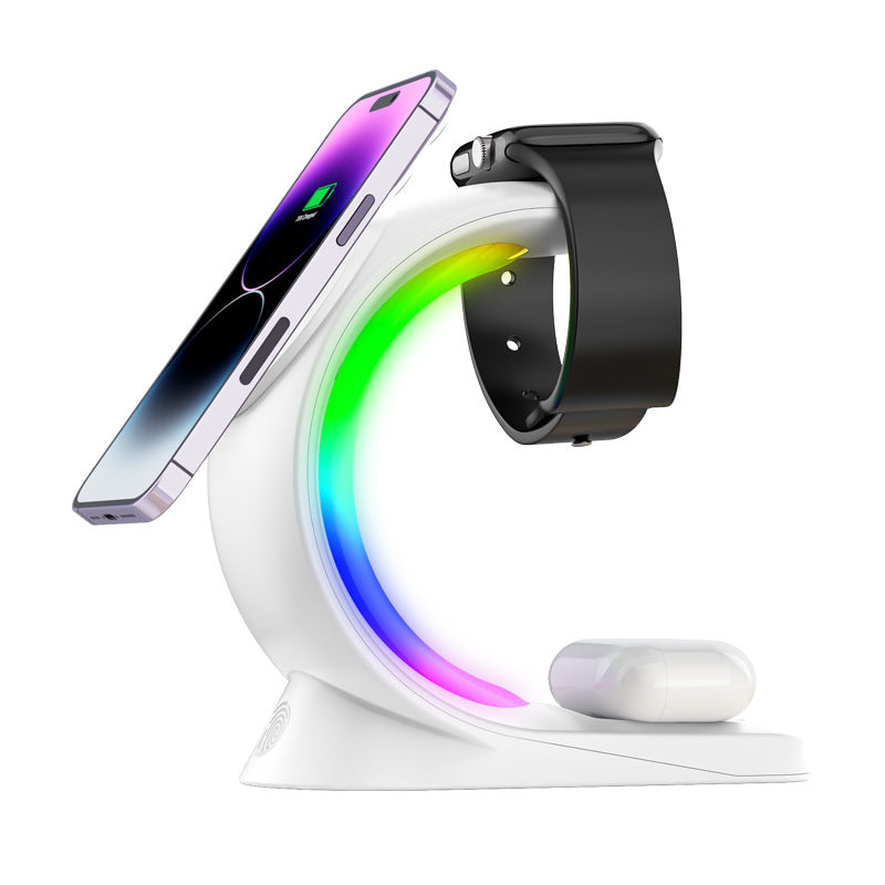 Wireless Charger 4 In 1 Magnetic Fast Charging Station For Airpods Pro I-phone Watch