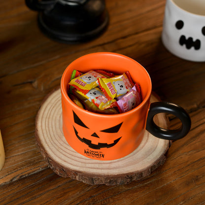 Pumpkin Ceramic Cup, With Handle, Halloween party Gift Mug