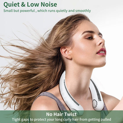 Neck Fan Portable Cooling USB Leafless 360 Degree Neckband 4000Mah