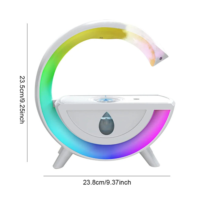 RGB Night Light Water Droplet Sprayer Air Humidifier 350ml